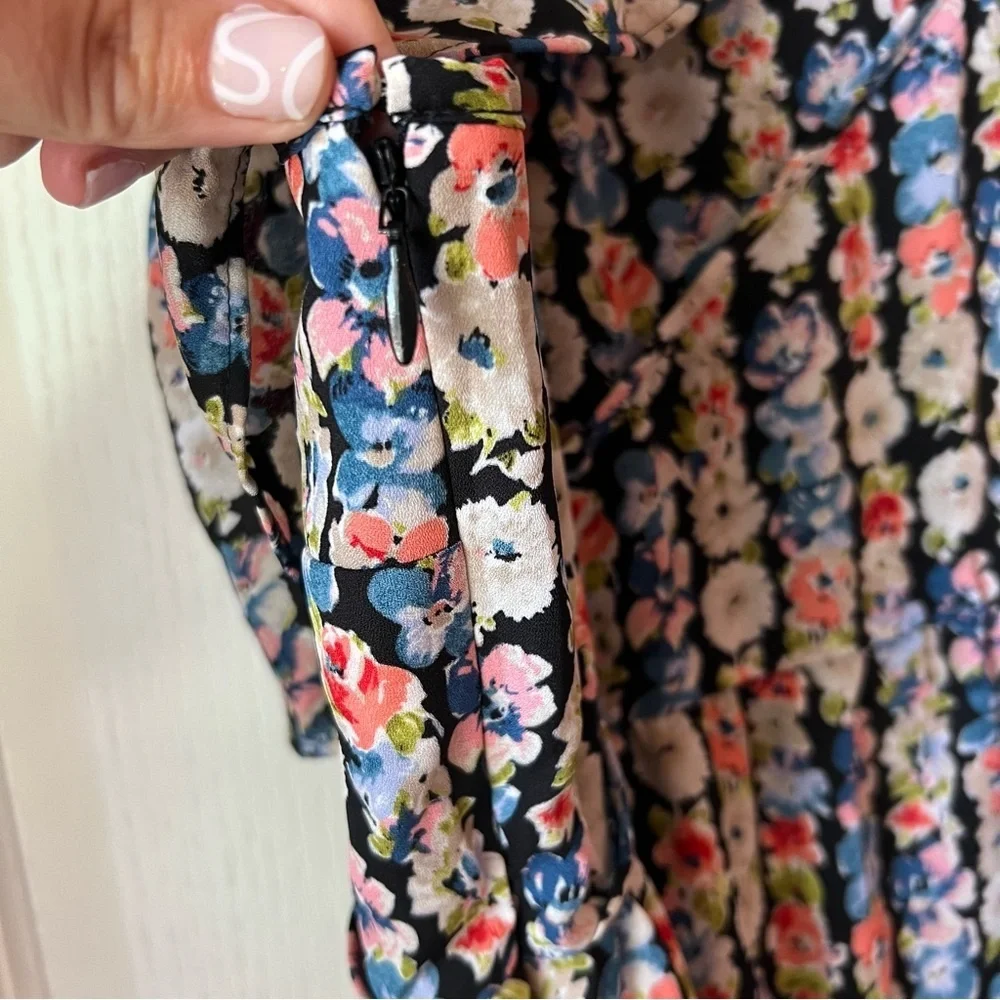 J.CREW‎ Multi-Color Floral Off The Shoulder Ruffle Tiered Dress Size 18
